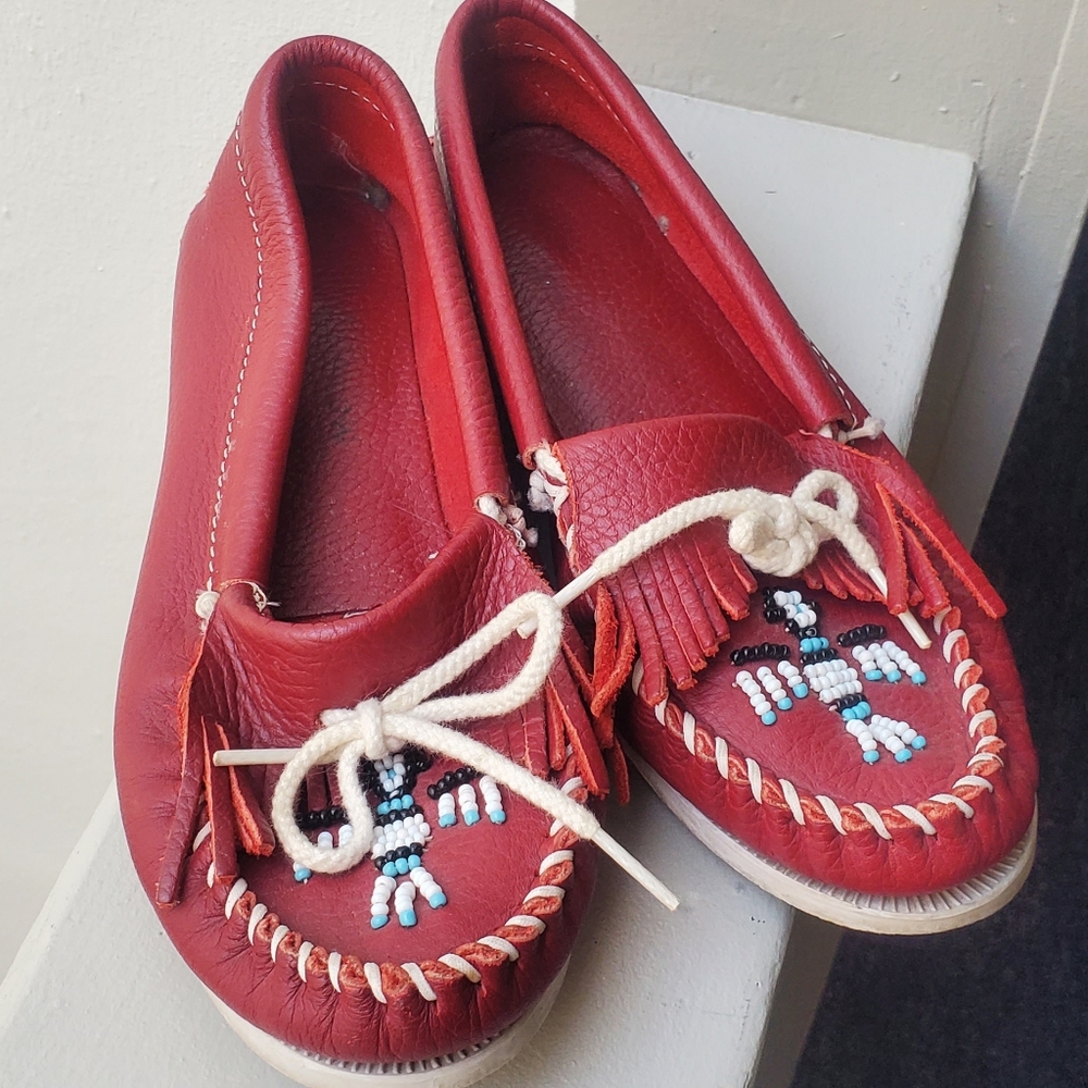 Red Minnetonkas